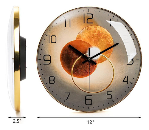 Frcctre Reloj De Pared De 12 Pulgadas, Reloj De Pared Decora 1