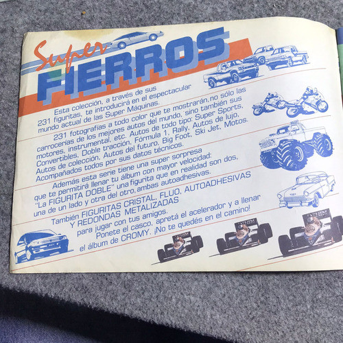 Album De Figuritas Cromy Super Fierros - 212/231 1