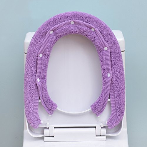 Fundas Para Asientos De Inodoro Suaves Y Calidas (morado) 1