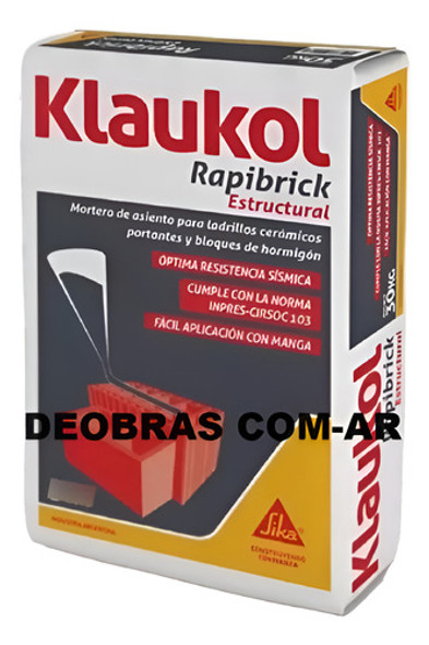 Klaukol Rapibrick Estructural X 30 Kg  Deobras!!! 0