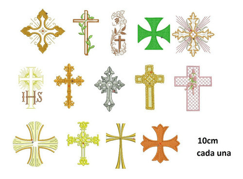 Matrices Maquinas Bordadoras Cruces Comunion Cruz Religioso 1