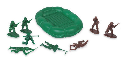 Set Pack De Soldaditos + Balsa Soldados De Elite Juguete 0