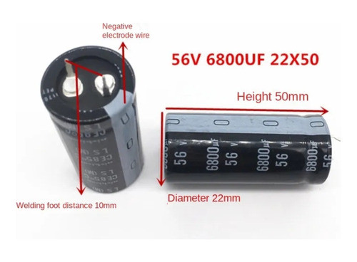 Condensador 6800 Uf 56v  6800ufx56v 1