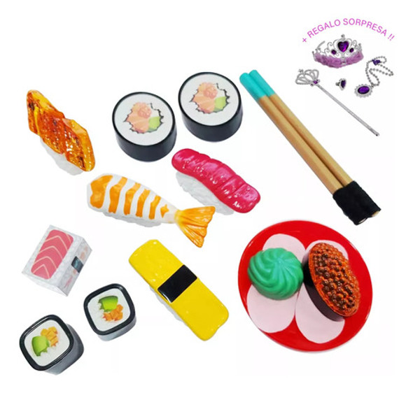 Juliana Set De Sushi Comida Completa De Juguete Con Velcro 1