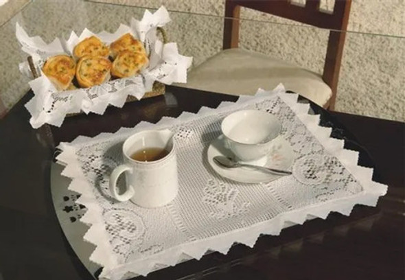 Toalhas De Bandeja C/ 2 Toalhas De Renda 30cm X 40cm Romance 0