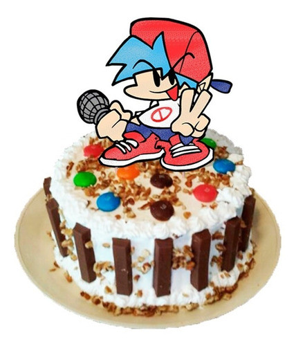 Personaje Decoracion Torta Friday Night Funkin' Boyfriend 0