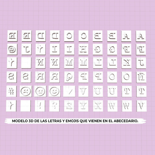 Sellos Abc - Abecedario Cerámica Porcelana Arcilla 1