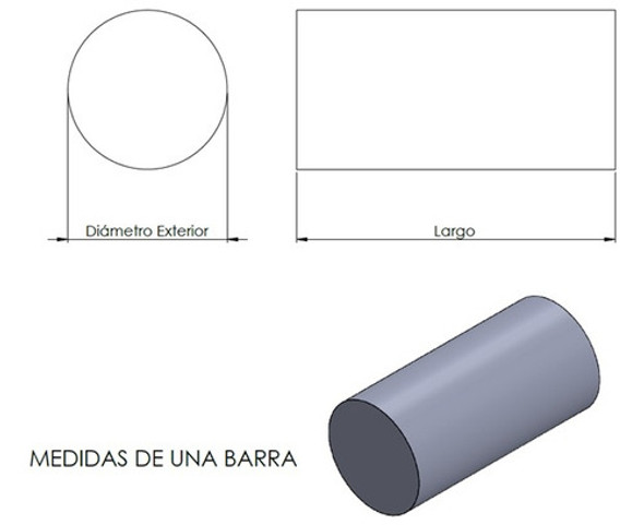Barra De Polietileno Apm Blanco Ø 100 X 500 Mm Me 1 Barra De Polietileno Apm Blanco Ø 100 X 500 Mm Me 1