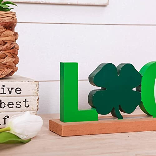 Nikky Home 16  X 4  Lucky Tabletop Letter Wood Decoración Co 0
