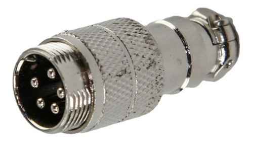 Conector Ficha Din Metal Prolong P/ Microfono 5p Macho Htec 0