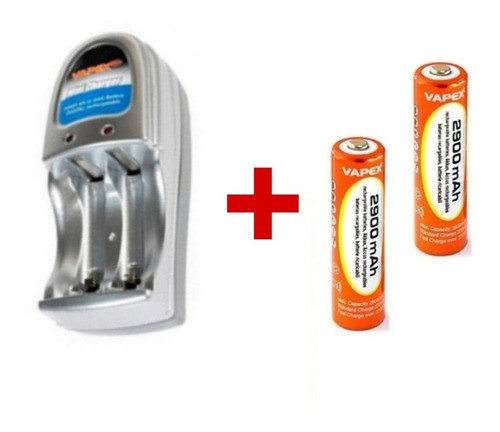 Cargador De Pilas Multiple + 2 Pilas Aa Recargables 2900mah 1