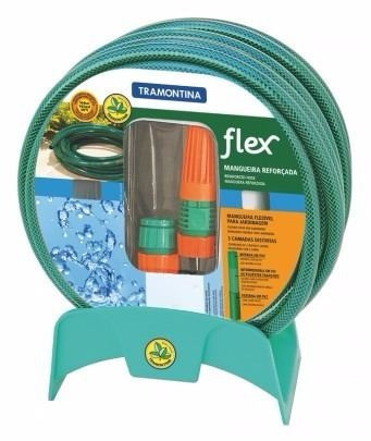 Manguera Riego Reforz Tramontina 21m Acoples Y Soporte - Kir 0