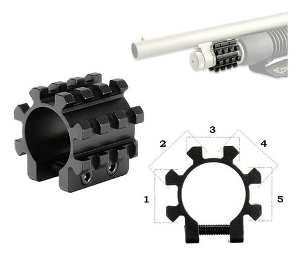 Montaje Riel Picatinny Triple Caño Linterna Laser Escopeta 1