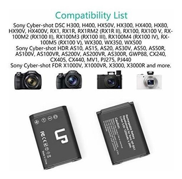 Sony Cargador Y 2 Baterias Para Dsc-rx100 Hx300 Rx1 1
