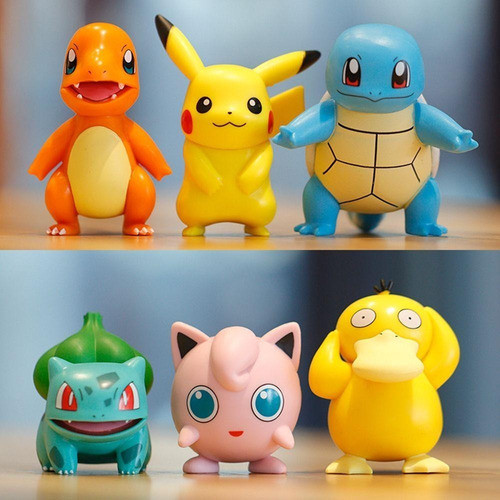 Set Figuras Pokemon Anime Pikachu Squirtle Bulbasaur 1