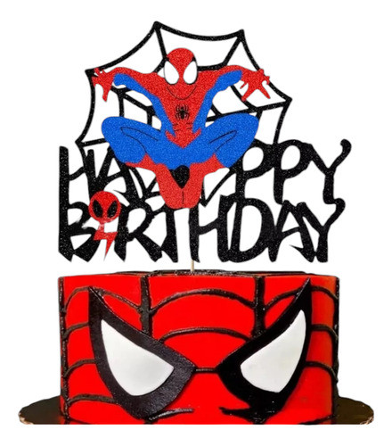 Art.fiesta Adorno Cumpleaños Decoración Tortas Spiderman 1