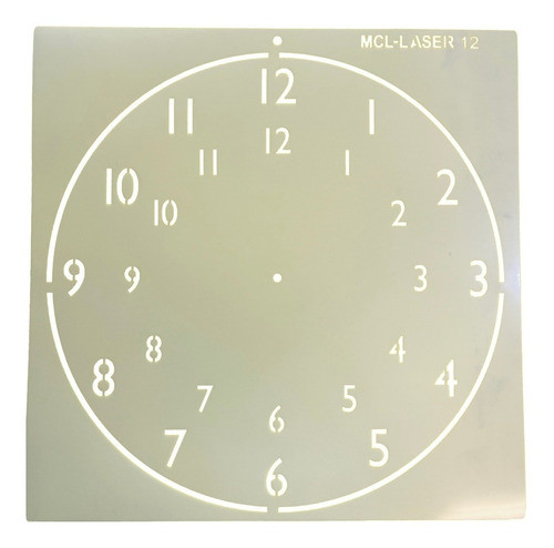Stencil 40 X 40cms Modelo Reloj Nro 012 0