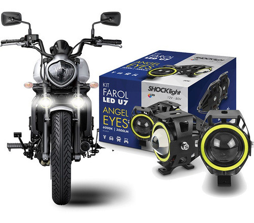 Kit Farol Milha Angel Eyes P/ Moto Triumph Daytona 675r 0