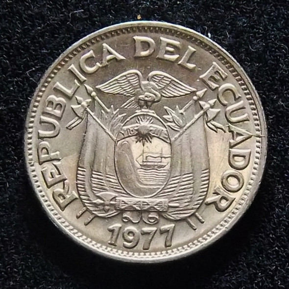 Ecuador 50 Centavos 1977 Excelente Km 81 1