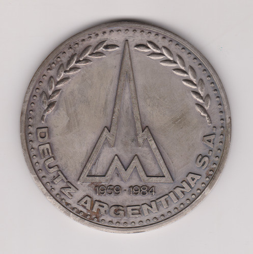 Medalla Empresa Deutz 1959 - 1984 70 Milmetros 1