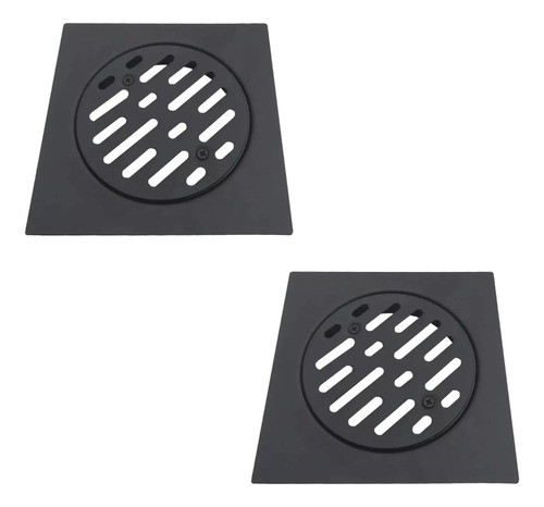 Set X 2 Rejilla 15 X 15 Acero Inoxidable Negra Mozart 0