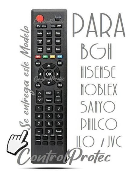 Control Remoto Lcd Para Telefunken Bgh Jvc Hisense Er-22640 1