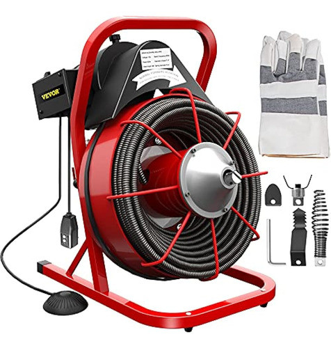 Máquina Limpiadora De Drenaje Mophorn De 75 Pies X 3/8 Pulga 0