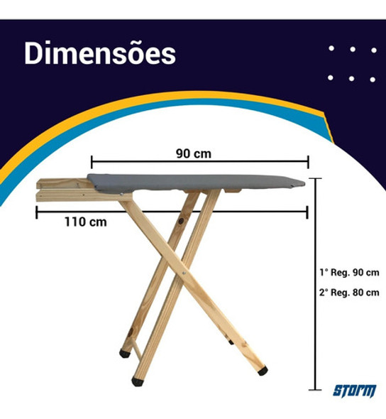 Passadeira Madeira Resistente Tecido Termico Com Qualidade 1