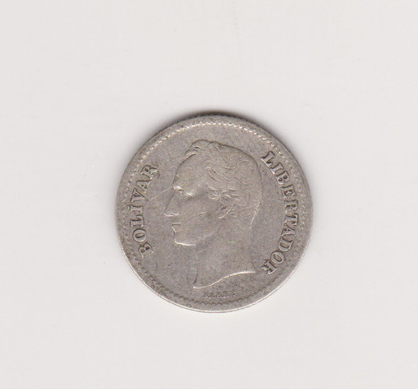 Moneda Venezuela 25 Centimos Año 1944 Plata Bueno 1