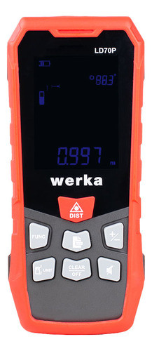 Trena Laser 70m Res 0.001mm Precisão ±2mm Ip65 Werka 526-070 0