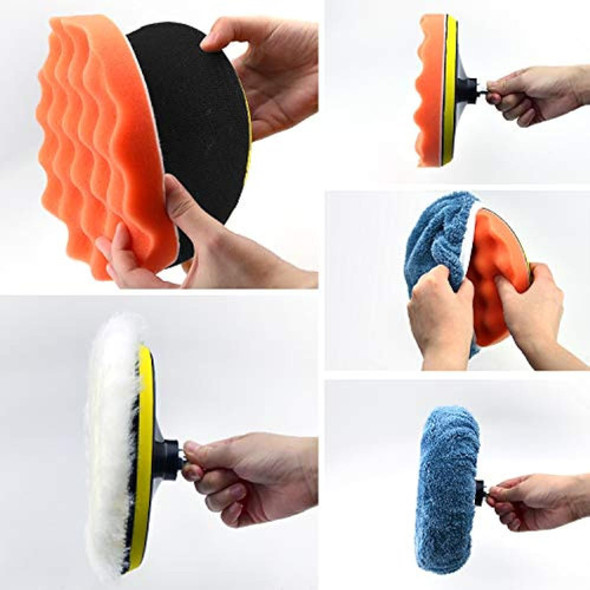 Kit De Almohadillas De Pulido De 7 Pulgadas, Almohadillas De 1