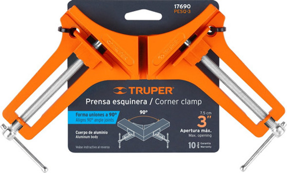 Prensa Carpintero Esquinera 3'' Angulo 90º Aluminio Truper 0