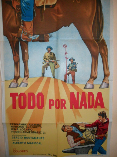 Poster Pelicula * Todo Por Nada * Año 1969 Western Original 0