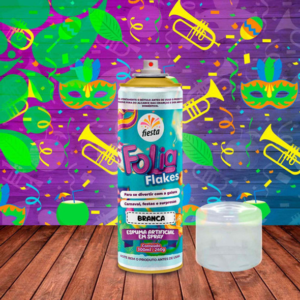 Espuma De Carnaval Branca - Folia Flakes 300ml/260g 1