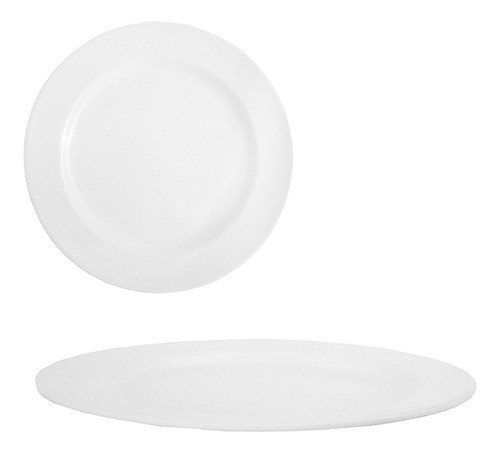 Kit 5 Prato Plástico De Melamina P/ Bolo Redondo Branco 35cm 0