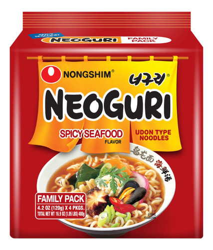 Lamen Neoguri Udon Picante E Frutos Do Mar 120g Made Usa 4x 0