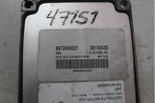 Centralita De Motor Opel Astra 1,7 Dti Cm-557 1