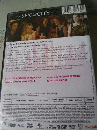 Dvd Sex And The City Temporada 6 Episodios 1 A 4 Original 1
