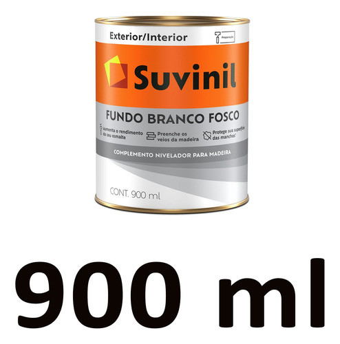 Fundo Branco Fosco Para Madeira Suvinil 900 Ml 1