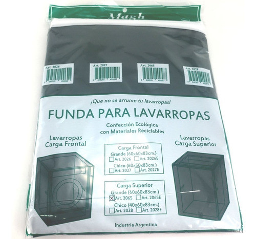 Funda De Lavarropas Con Cierre Carga Superior  Frontal 0