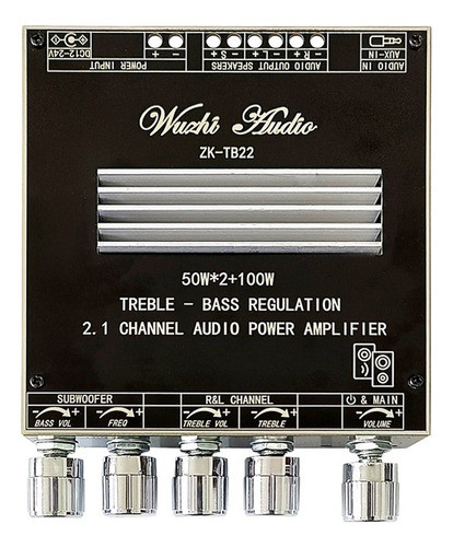 Placa De Amplificador De Potência Zk-tb22 2.1 Cana 0