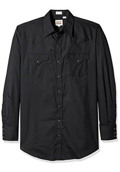 Ely Cattleman Manga Larga Tall Para Hombre Camisa Vaquera Sn 0