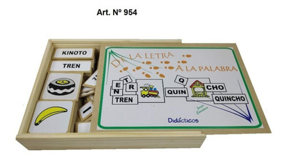 Equipo Letras Palabra Lectoescritura Madera Didáctico Qwerty 1