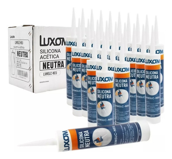 Pack X24 Silicona Acetica Neutra Sellador Adhesivo 280 Ml 0 Pack X24 Silicona Acetica Neutra Sellador Adhesivo 280 Ml 0