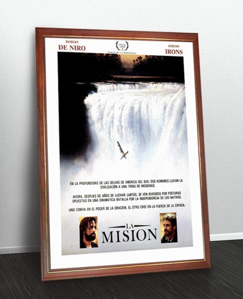 La Mision Poster Enmarcado Robert De Niro Jeremy Irons 0