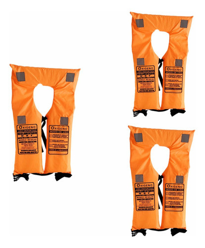 3 Ponchos Adulto Oxigeno Naranja Reglamentario Aprobado. 0