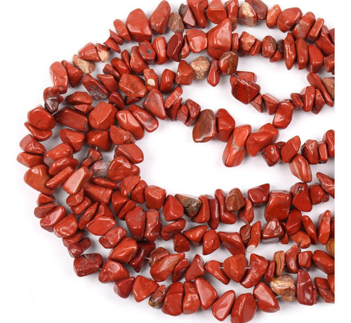 Fio De Cascalho Jaspe Vermelha 6mm Aprox 250 P/ Artesanato 0