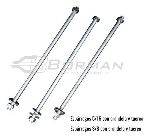 Espárragos Zincados 5/16 X350mm X25un 1