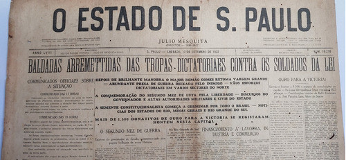 O Estado De S Paulo 10/09/1932 - Jornal Da Revolução De 1932 1