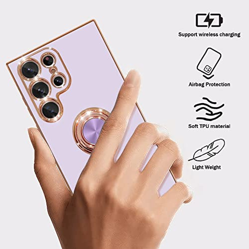 Funda Samsung Galaxy S23 Ultra Case Morado Carcasa Anillo 1